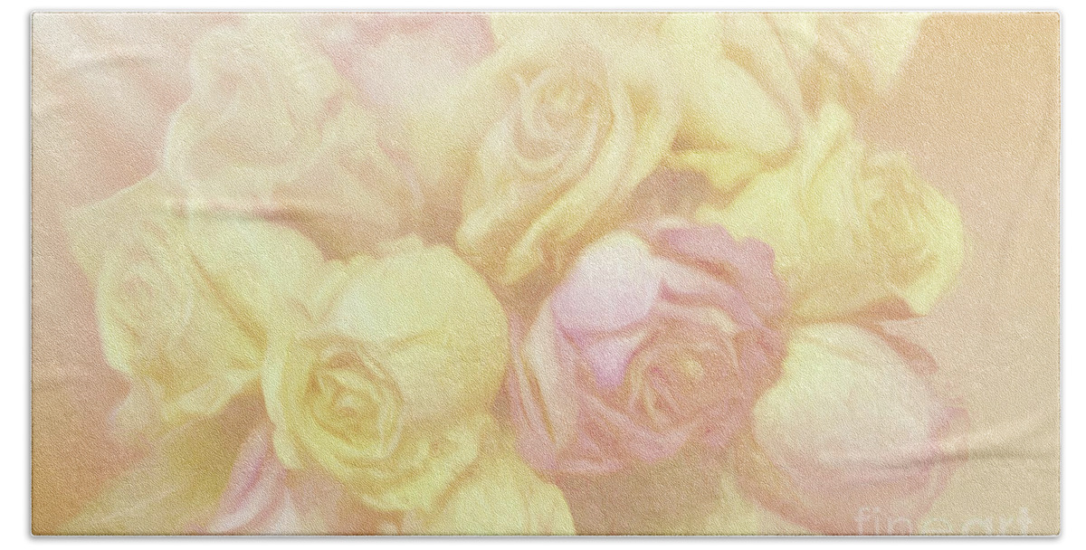 Flowers Hand Towel featuring the photograph Ethereal Rose Bouquet by Linda Phelps