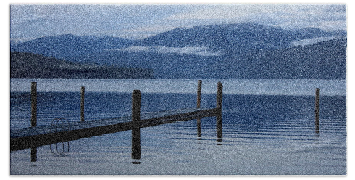 Priest Lake Bath Sheet featuring the photograph Tranquil Blue Priest Lake by Carol Groenen