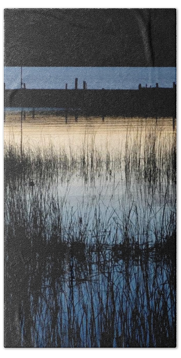 Lake Bath Towel featuring the photograph Evening Glow by Mary Wolf