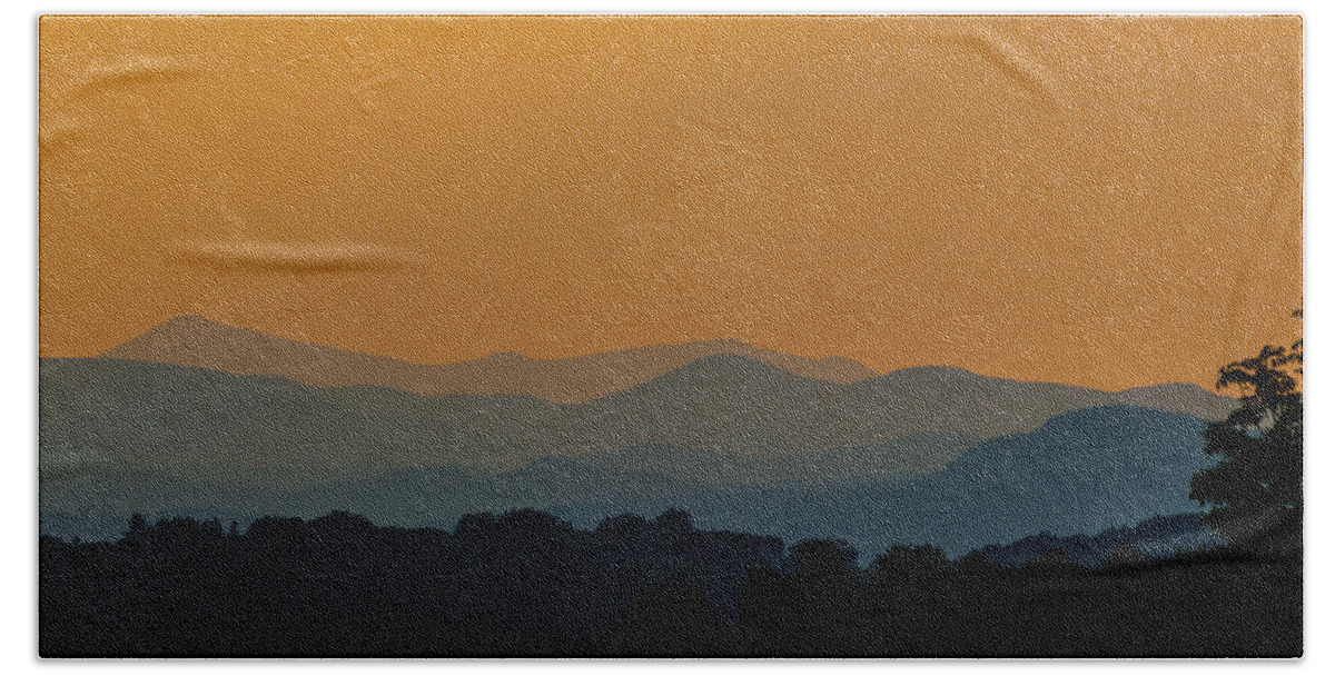 Whiteface Hand Towel featuring the photograph Evening Over the Adirondacks by Tim Kirchoff