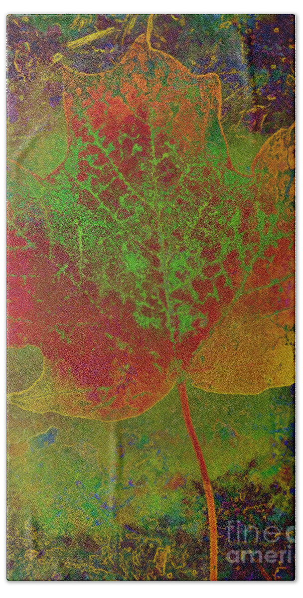 Leaf Bath Towel featuring the photograph Evolution of Life by Deborah Benoit