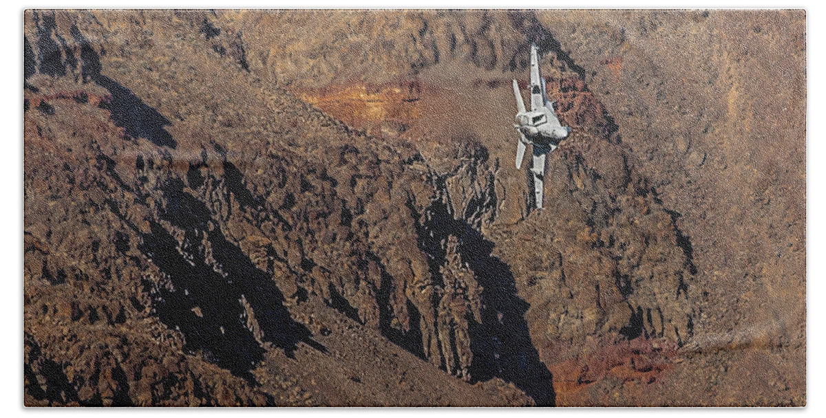 Jet Hand Towel featuring the photograph F18 And The Jedi Transition by Bill Gallagher