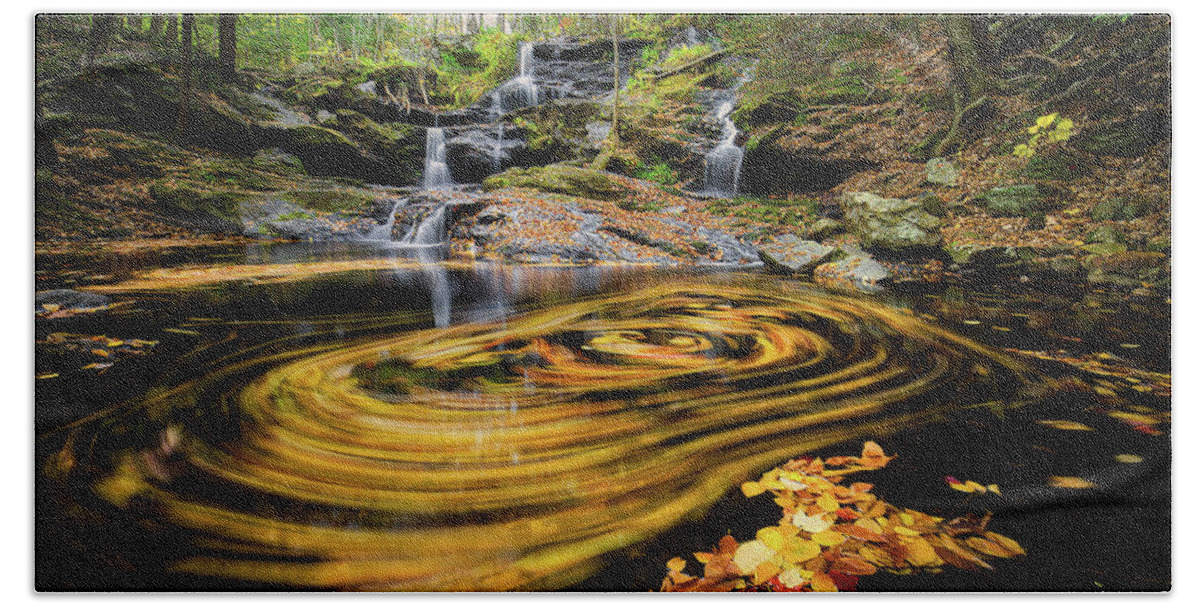 Fall Bath Towel featuring the photograph Fall at Garwin Falls by Robert Clifford