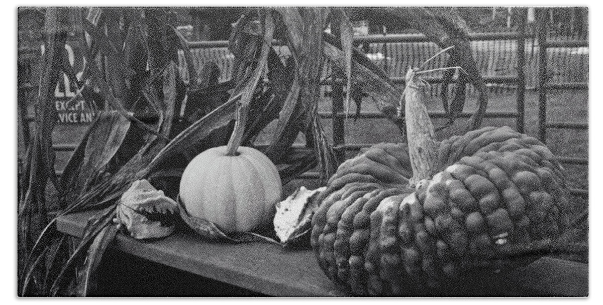 Gourd Bath Towel featuring the photograph Fall Gourds by George Taylor