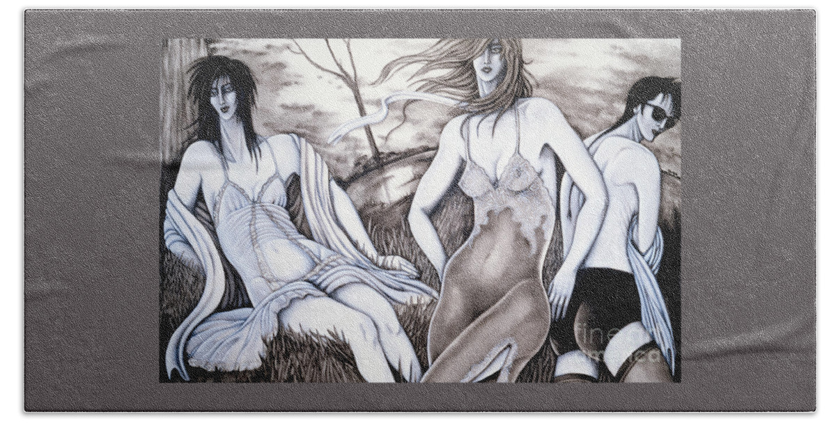 Women Bath Sheet featuring the painting Fall by Valerie White