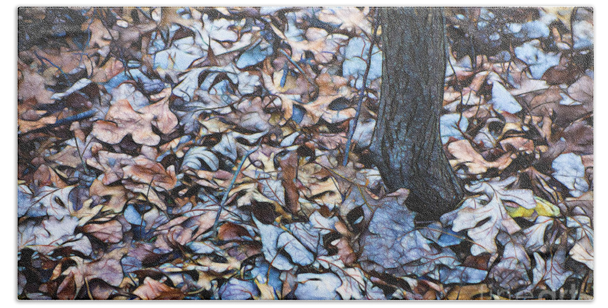 Leaves Hand Towel featuring the photograph Fallen #1 by Patti Schulze