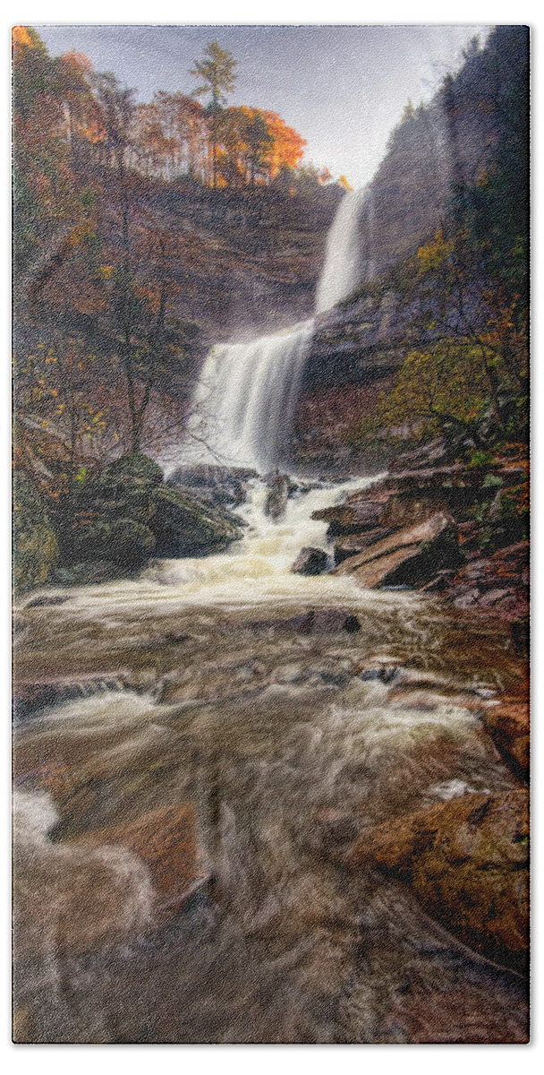 Fall Colors Bath Towel featuring the photograph Falls Fury by Neil Shapiro
