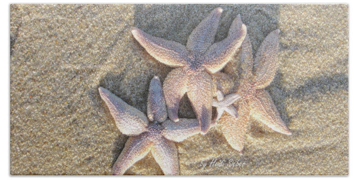 Family Starfish Hand Towel featuring the photograph Family starfish 2 by Heidi Sieber
