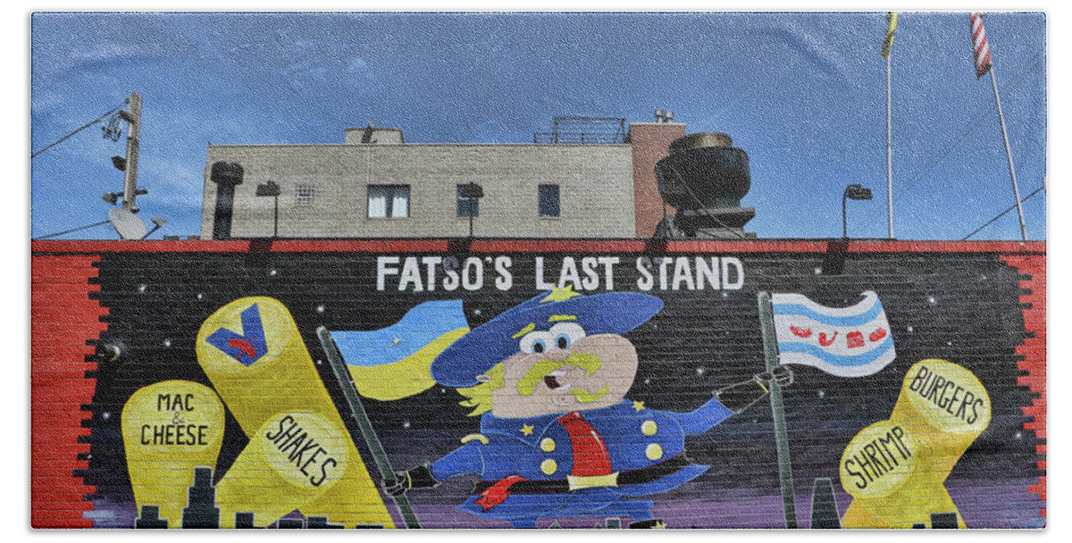 Fatso's. Last Bath Towel featuring the photograph Fatso's Last Stand # 2 - Chicago by Allen Beatty