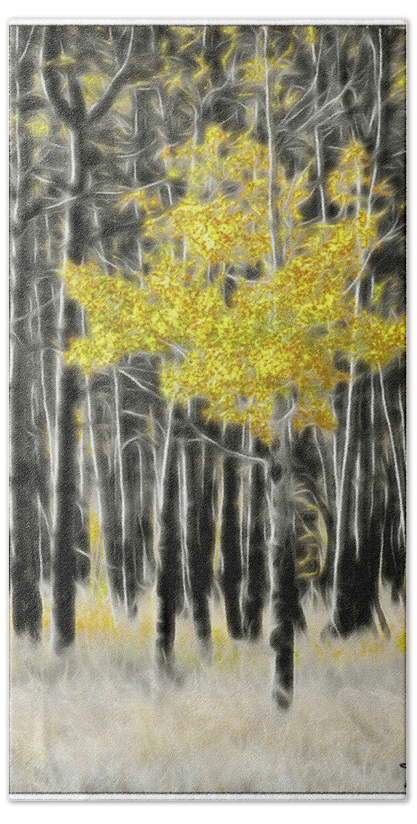 Aspen Bath Towel featuring the photograph Feathered Aspen by Peggy Dietz