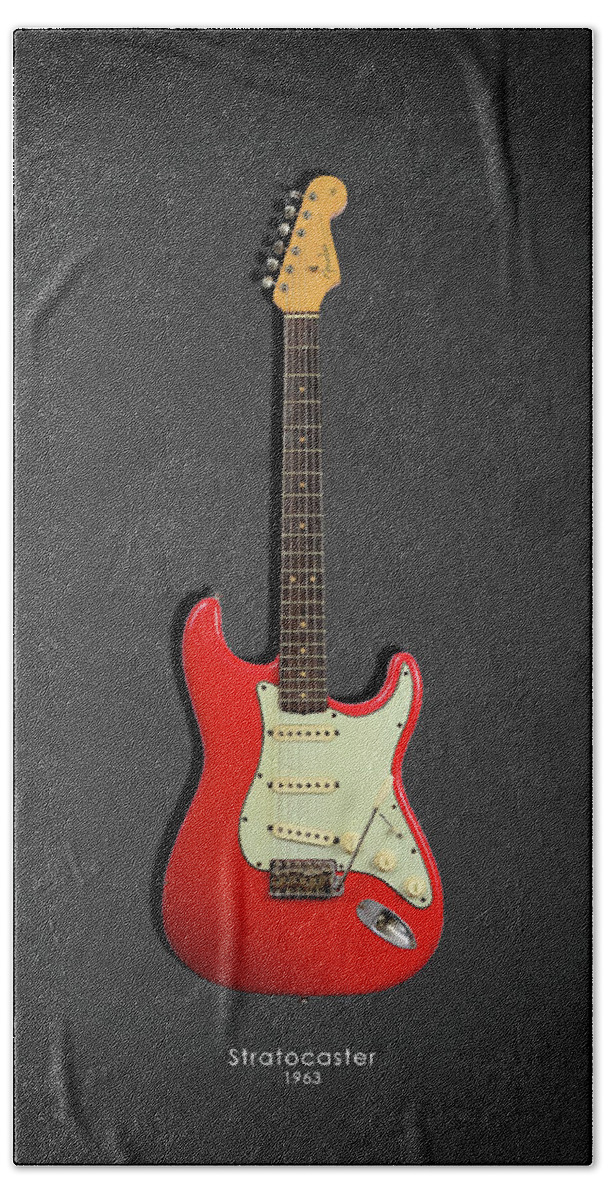 Rock And Roll Hand Towel featuring the photograph Fender Stratocaster 63 by Mark Rogan