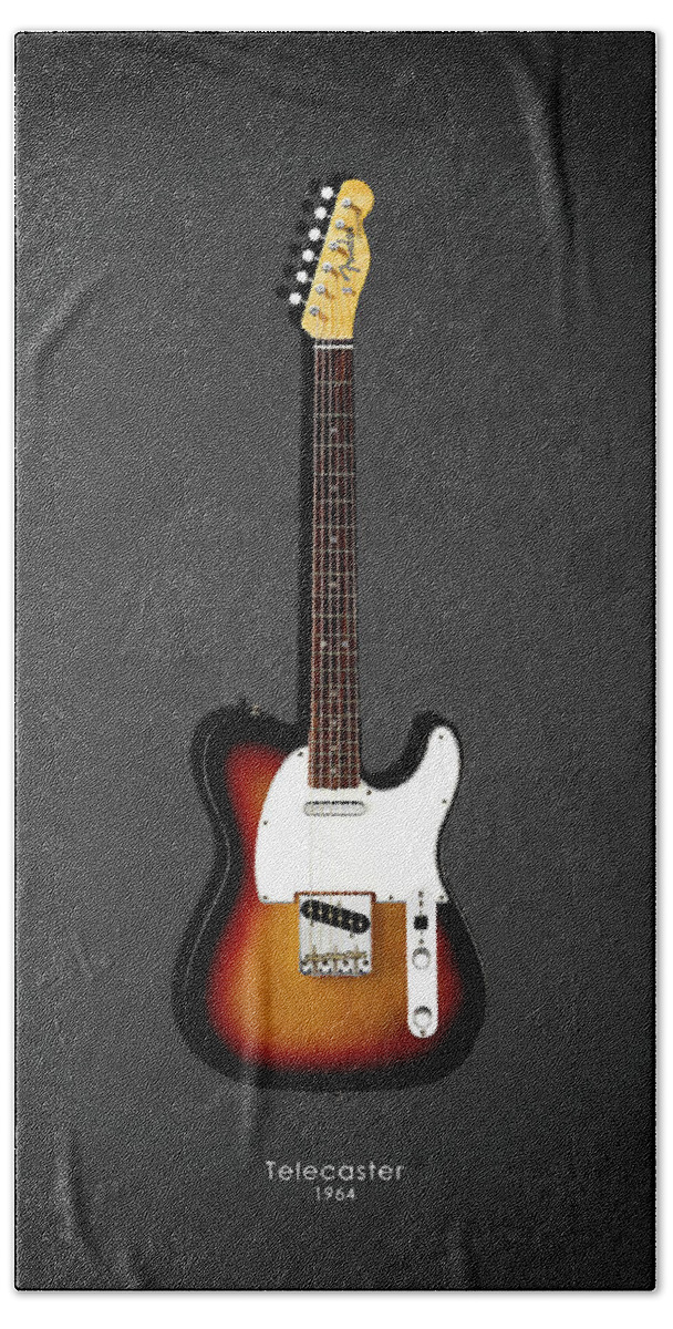 Fender Telecaster Hand Towel featuring the photograph Fender Telecaster 64 by Mark Rogan