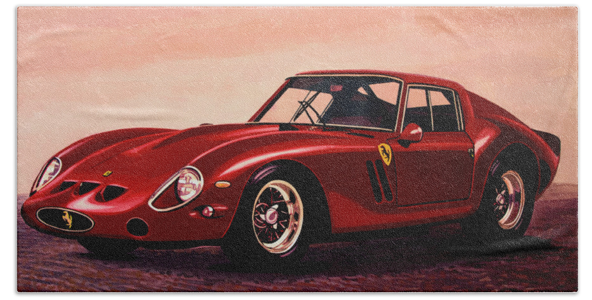Ferrari 250 Gto Bath Towel featuring the painting Ferrari 250 GTO 1962 Painting by Paul Meijering
