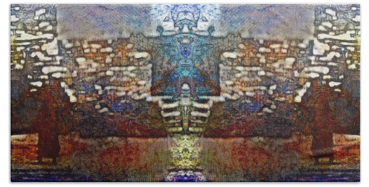 Surreal Bath Towel featuring the digital art Finding God by Lenore Senior