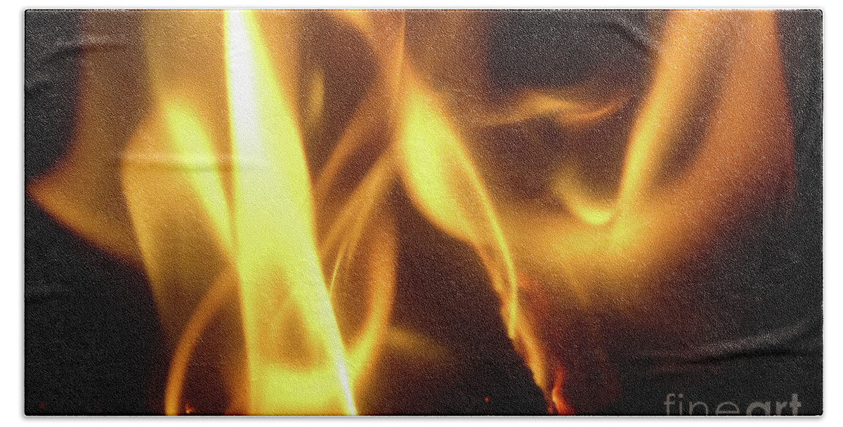 Fire Hand Towel featuring the photograph Fire Feuer by Eva-Maria Di Bella