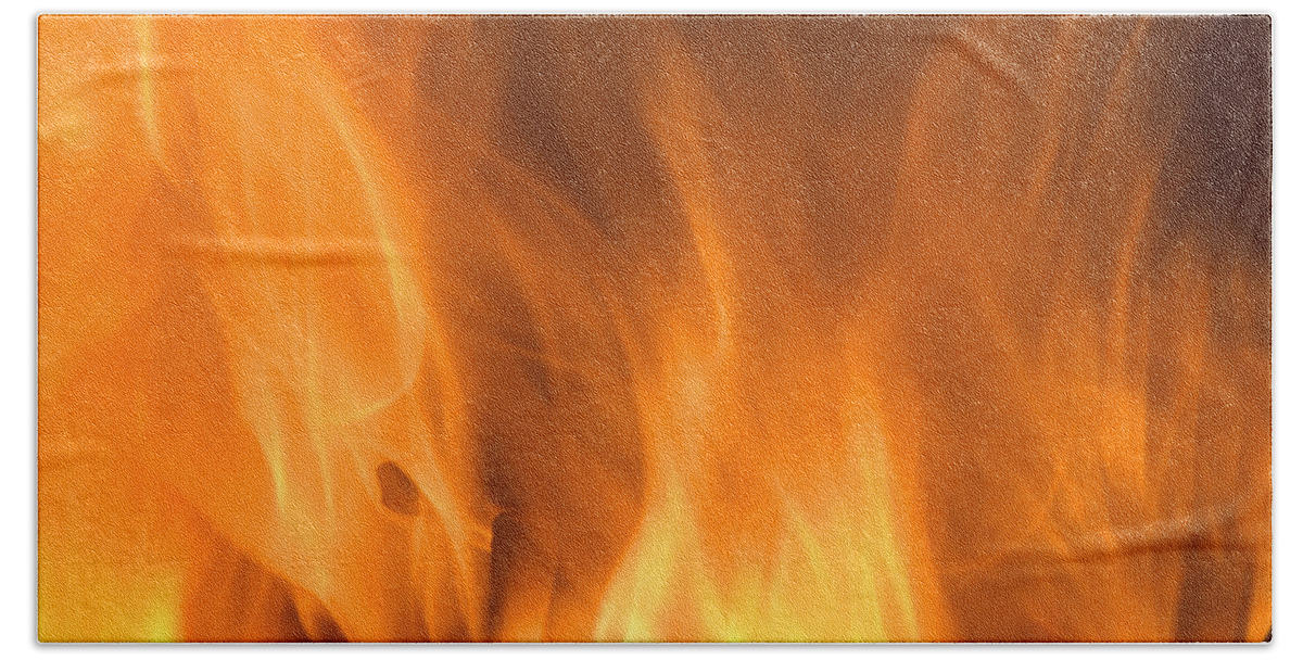 Fire Background Bath Towel featuring the photograph Fire flames background by Michalakis Ppalis