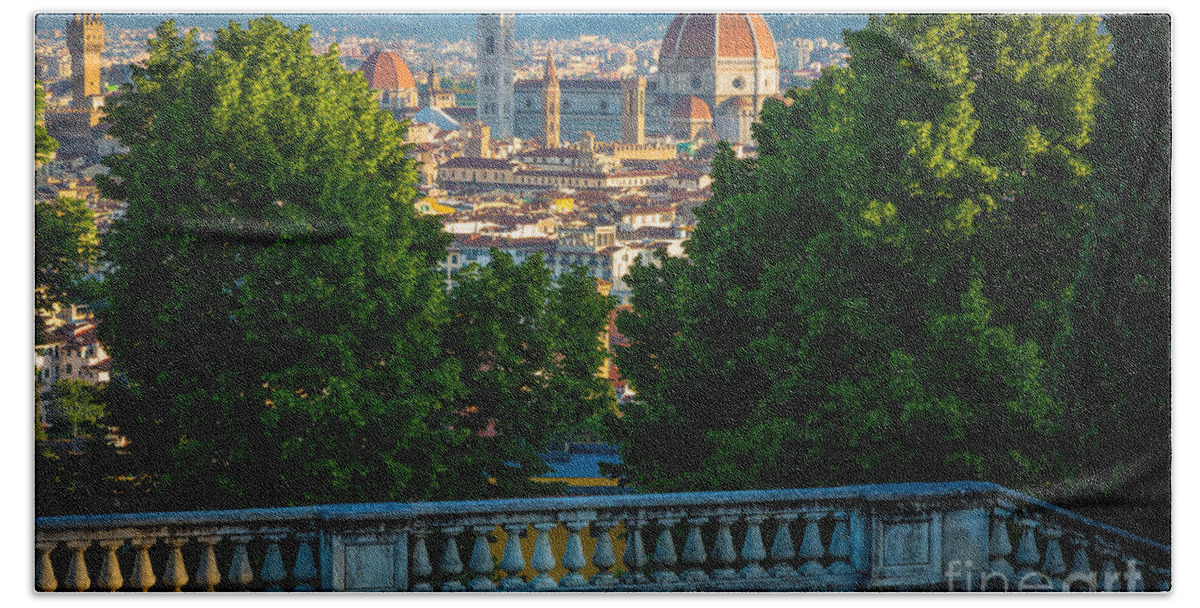 Europe Bath Towel featuring the photograph Firenze Vista by Inge Johnsson