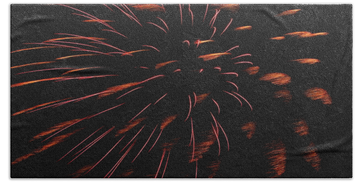 Abstract Bath Towel featuring the photograph Firework Abstract by Karl Anderson