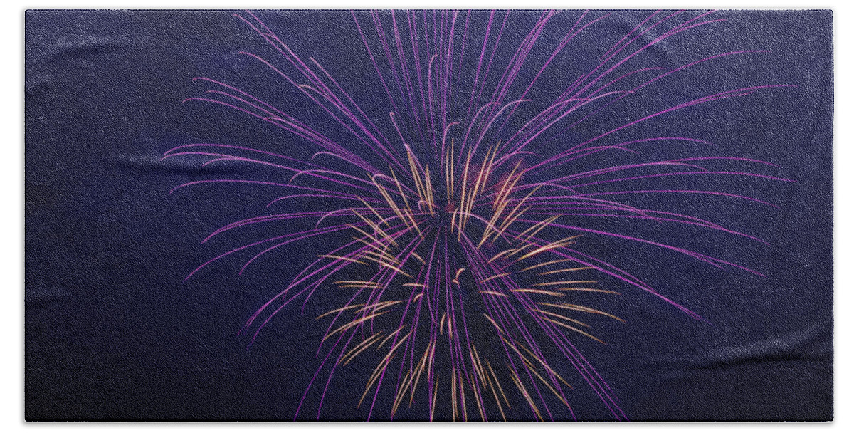Fireworks Hand Towel featuring the photograph Fireworks Display by Skip Tribby