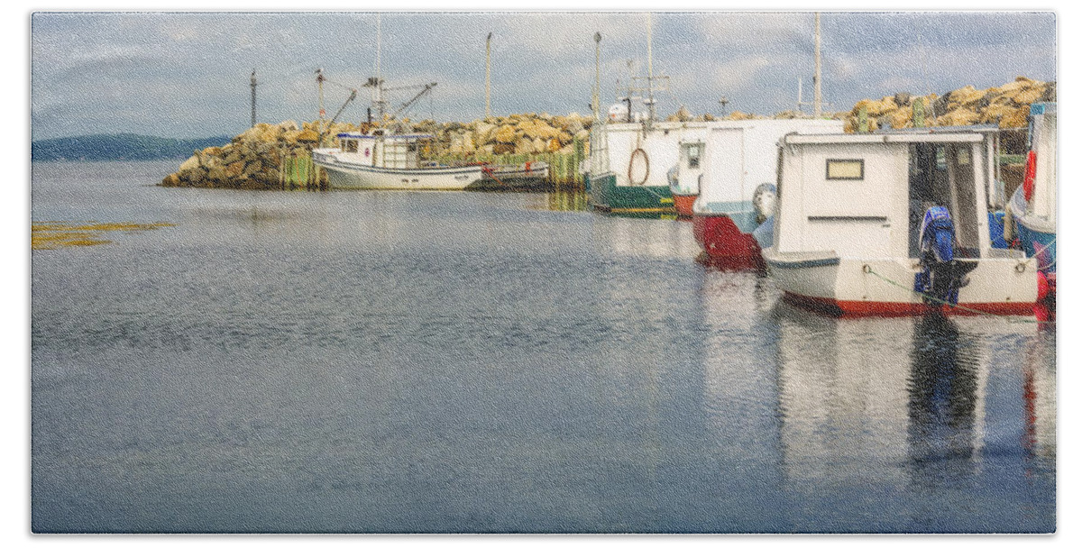 Boat Hand Towel featuring the photograph Fishing Boats at Feltzen South by Ken Morris