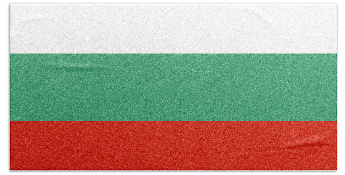 Bulgaria Bath Towel featuring the digital art Flag of Bulgaria by Roy Pedersen