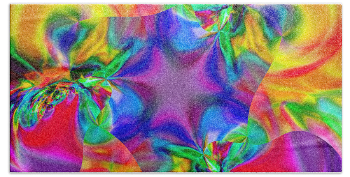 Kaleidoscopic Bath Towel featuring the digital art Flexibility 20CAA by Rolf Bertram