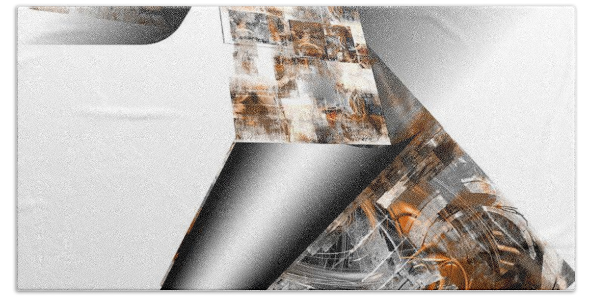 Abstract Bath Towel featuring the digital art Flexible vs. inflexible by Art Di
