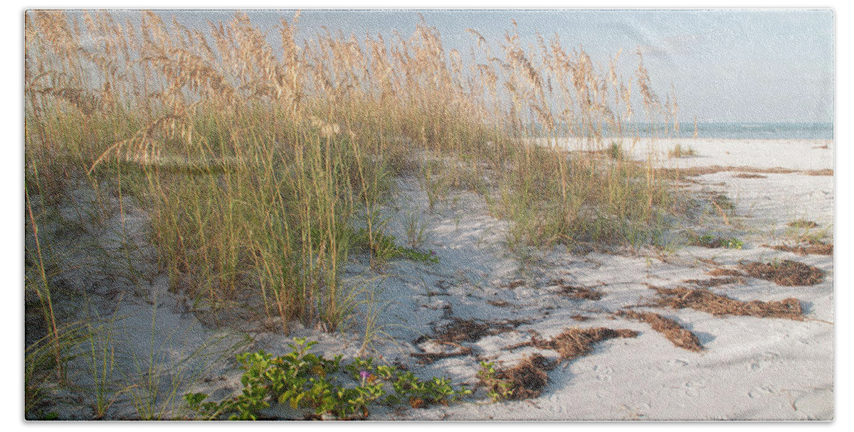 Florida Hand Towel featuring the photograph Florida Beach and Sea Oats by Geraldine Alexander
