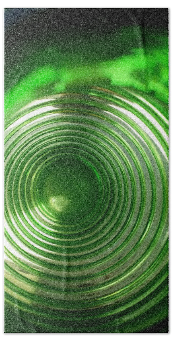 Green Hand Towel featuring the digital art Flow ICU # by Scott S Baker