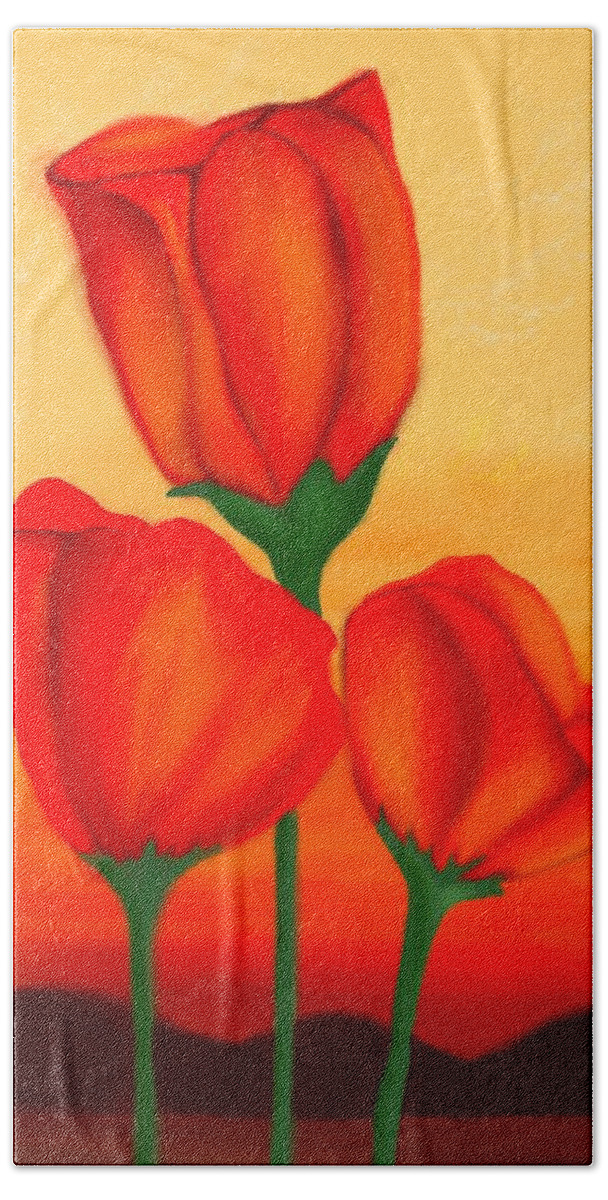 Flowers Hand Towel featuring the digital art Flower Sunsetter by Kathleen Hromada