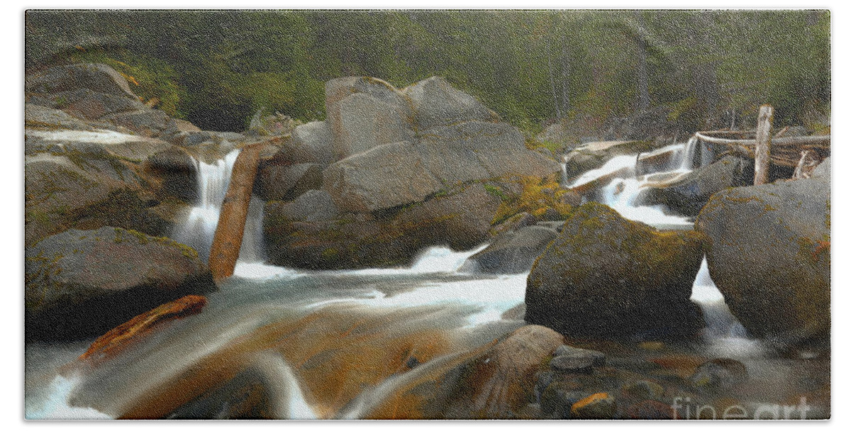  Bath Towel featuring the photograph Flowing Along Ven Trump Creek by Adam Jewell