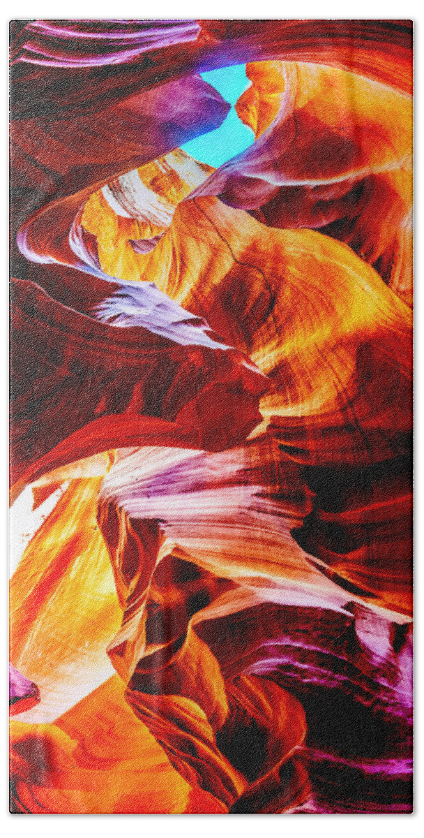 Upper Antelope Canyon Bath Sheet featuring the photograph Flowing by Az Jackson