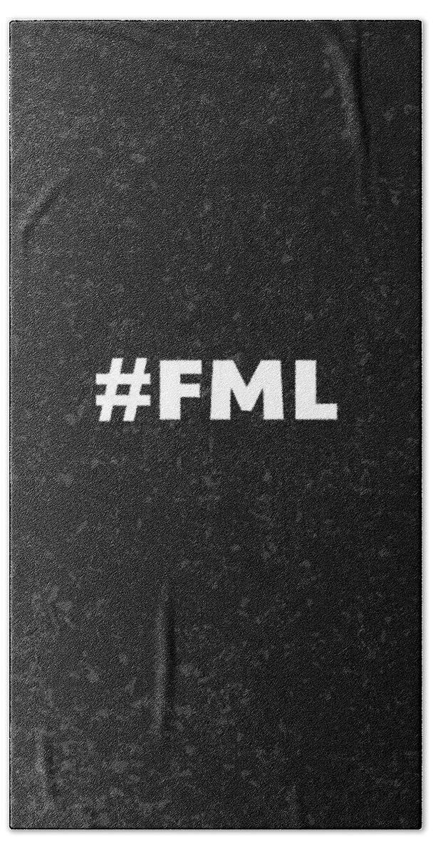 Hashtag Fml Hand Towel featuring the mixed media FML Journal- Art by Linda Woods by Linda Woods