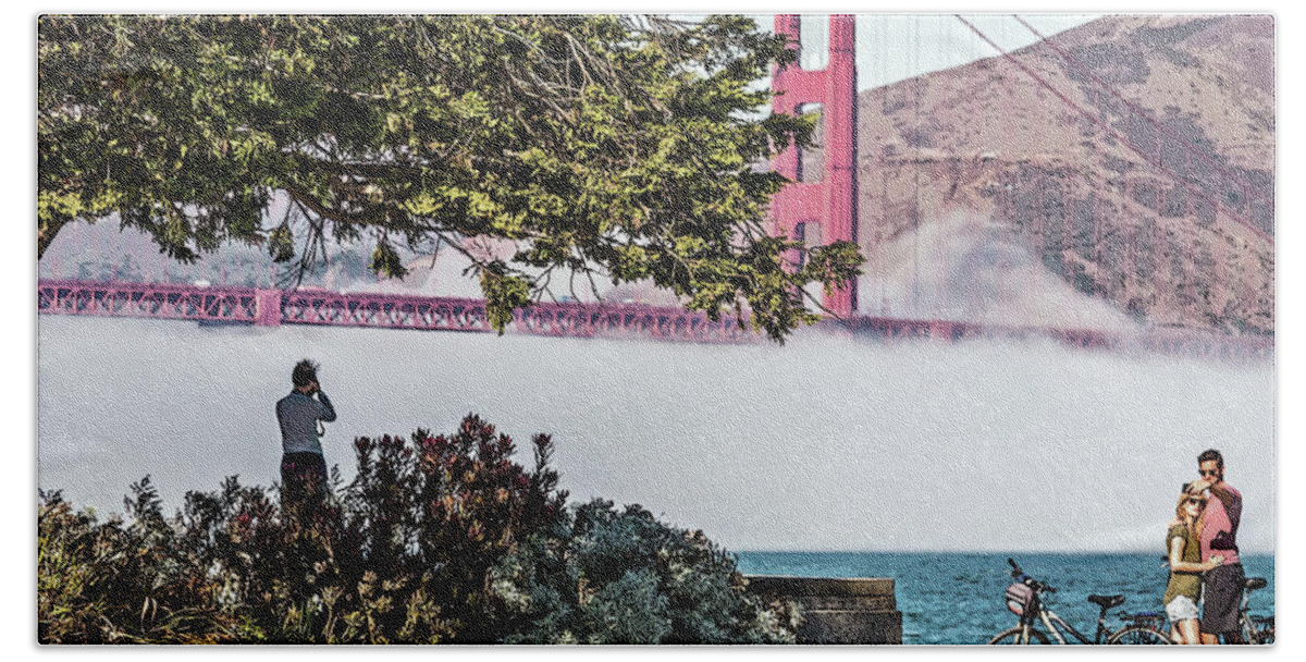 Golden Gate Bridge Hand Towel featuring the photograph Fog Pics by Kate Brown
