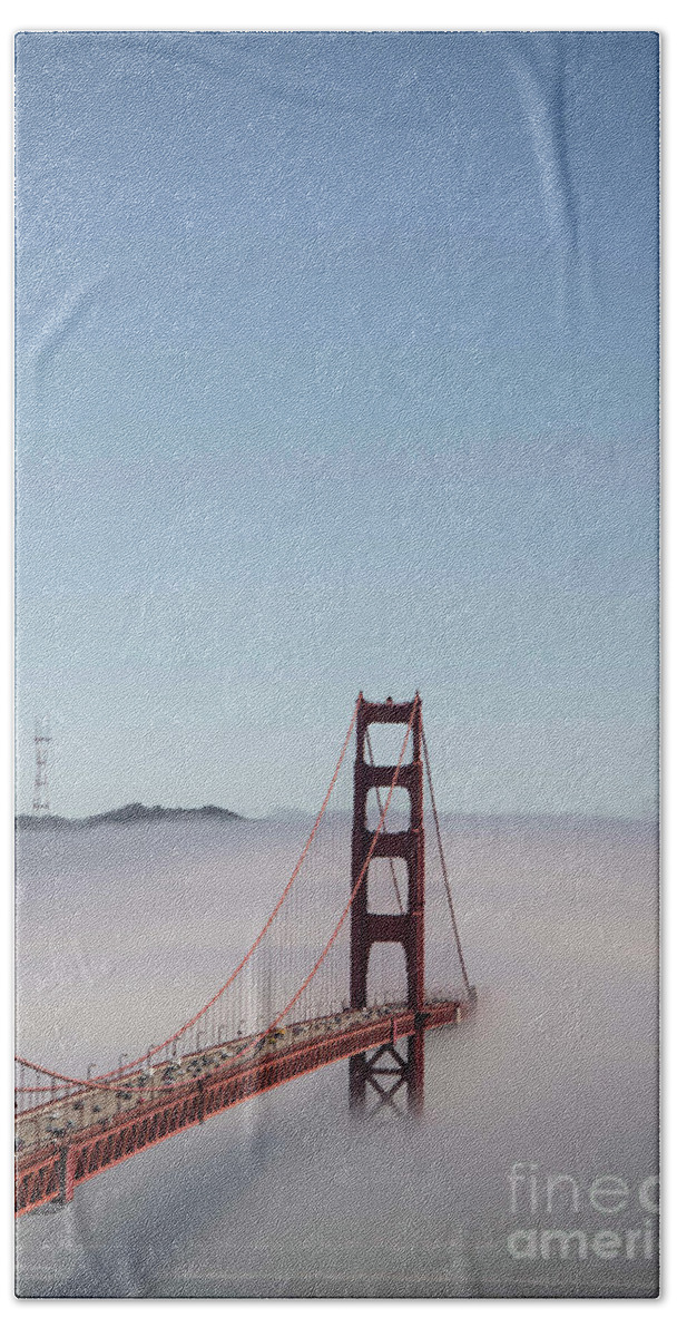 Fog Bath Towel featuring the photograph Foggy Golden Gate by David Bearden