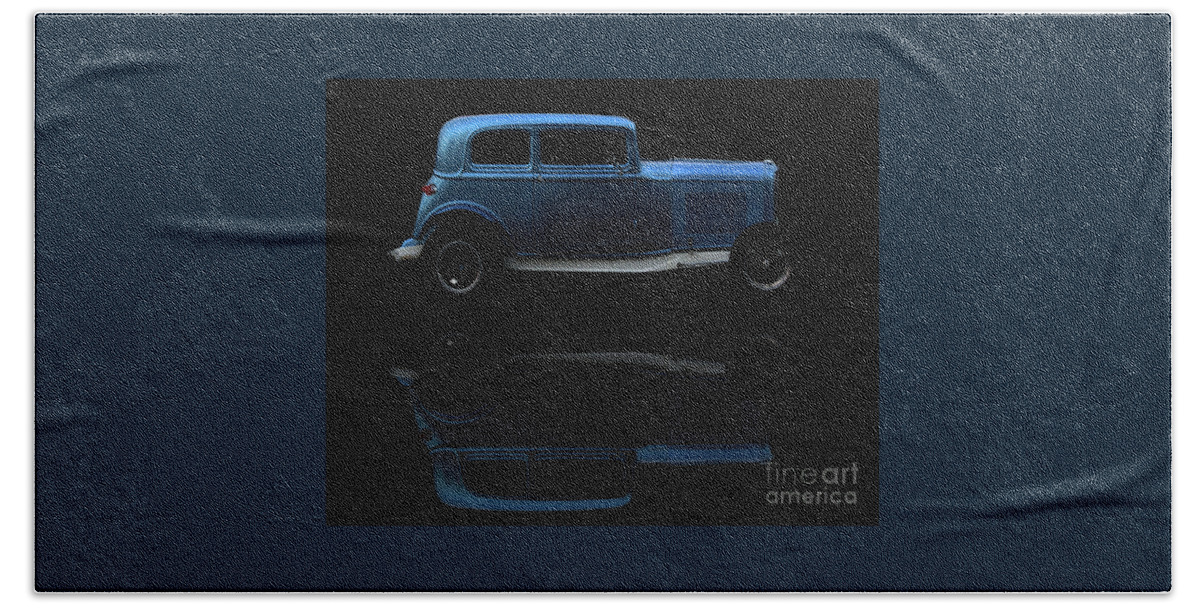 Car Hand Towel featuring the photograph Ford Hot Rod Reflection by Stephen Melia