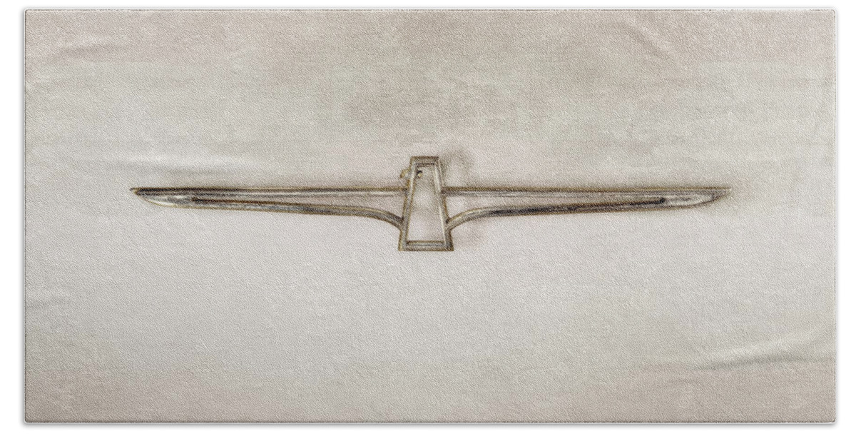 Automotive Hand Towel featuring the photograph Ford Thunderbird Emblem by YoPedro