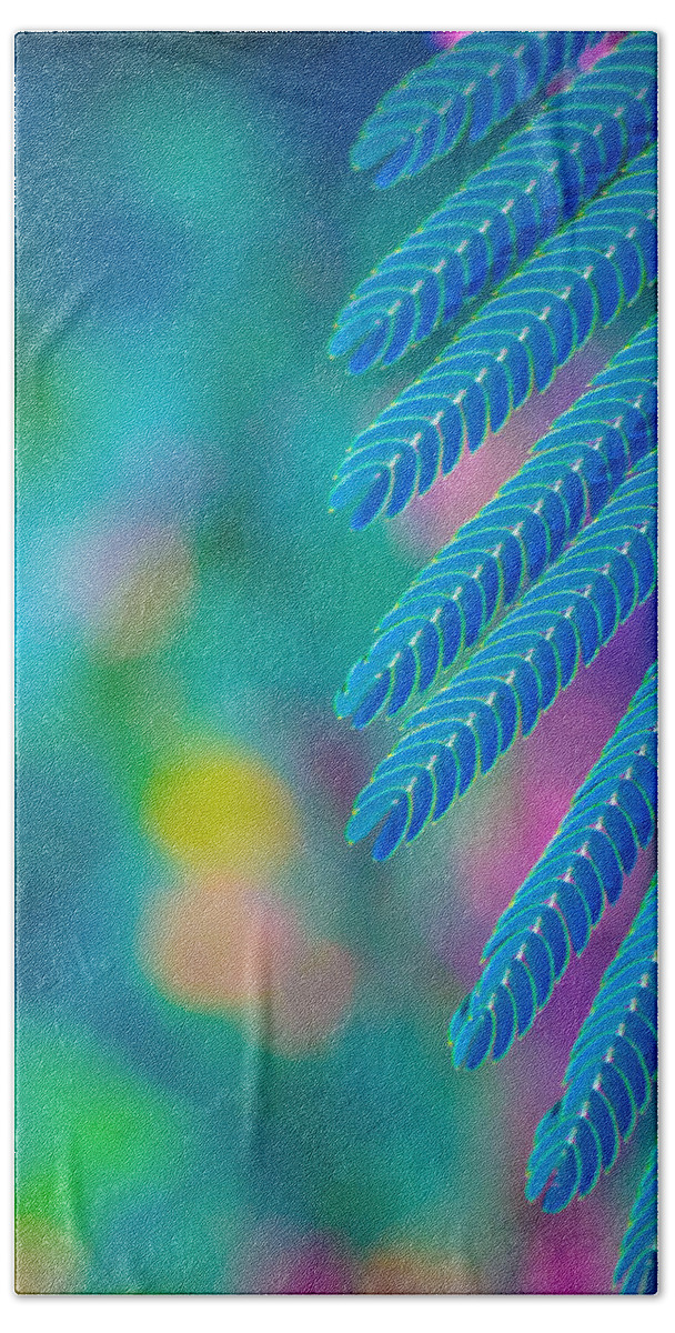 Macro Bath Towel featuring the photograph Formosa Leaf Abstract by Bruce Pritchett