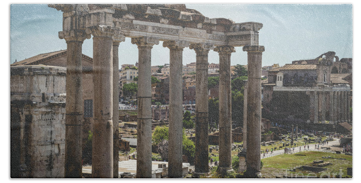 Foro Bath Towel featuring the photograph Foro Romano, Rome Italy 2 by Perry Rodriguez