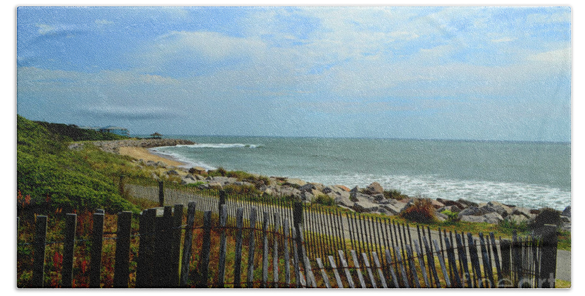 Fort Fisher Bath Towel featuring the photograph Fort Fisher Beach by Amy Lucid