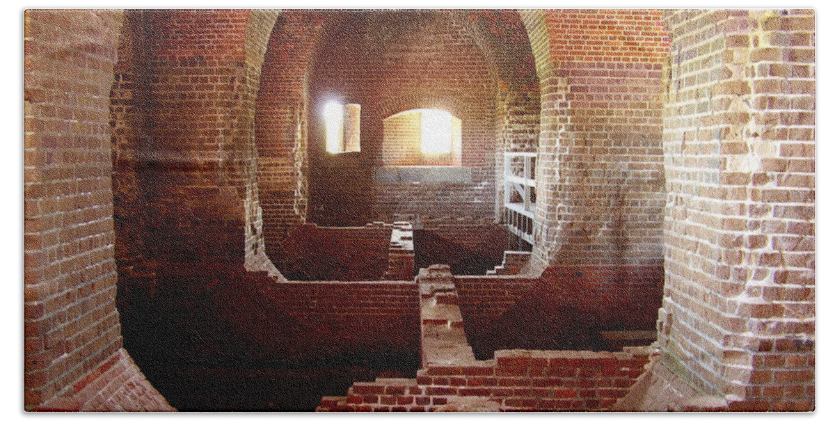 Fort Pulaski Bath Towel featuring the photograph Fort Pulaski I by Flavia Westerwelle