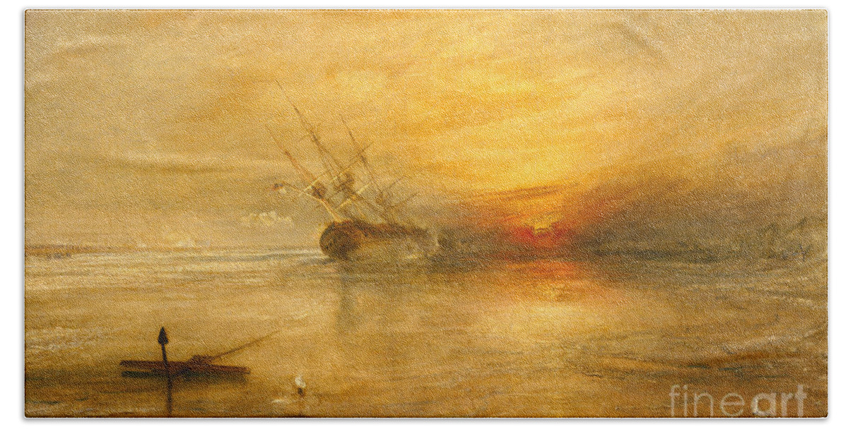 Fort Bath Towel featuring the painting Fort Vimieux by Joseph Mallord William Turner