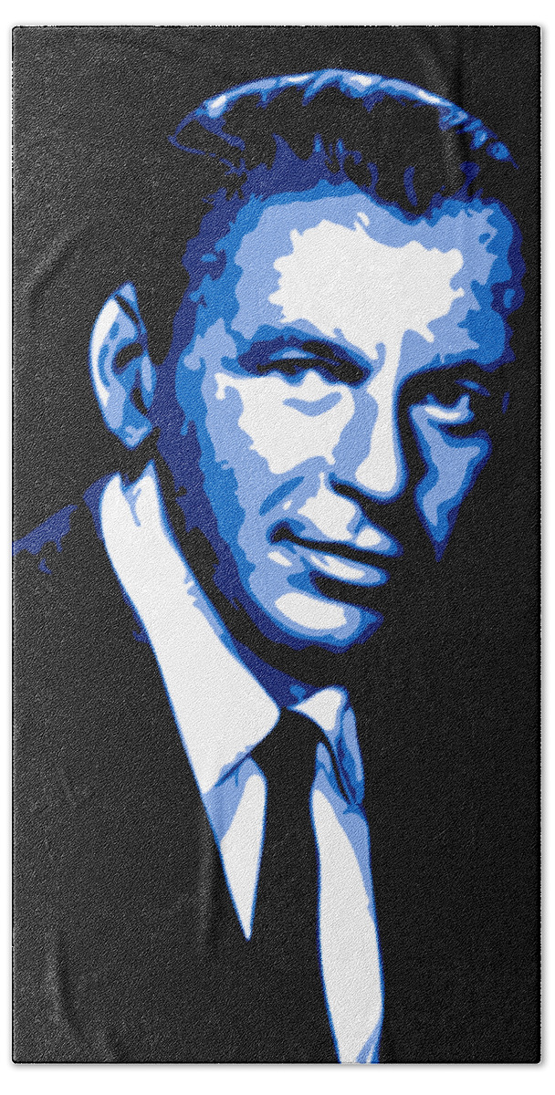 Frank Sinatra Bath Towel featuring the digital art Frank Sinatra by DB Artist