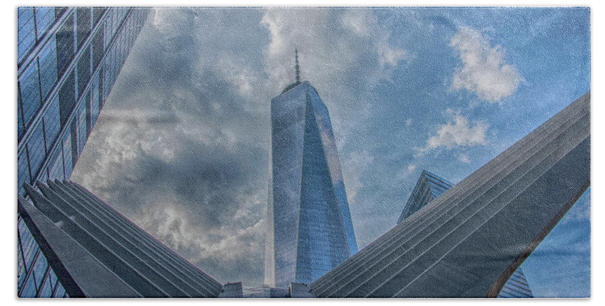  Hand Towel featuring the photograph Freedom Tower by Alan Goldberg