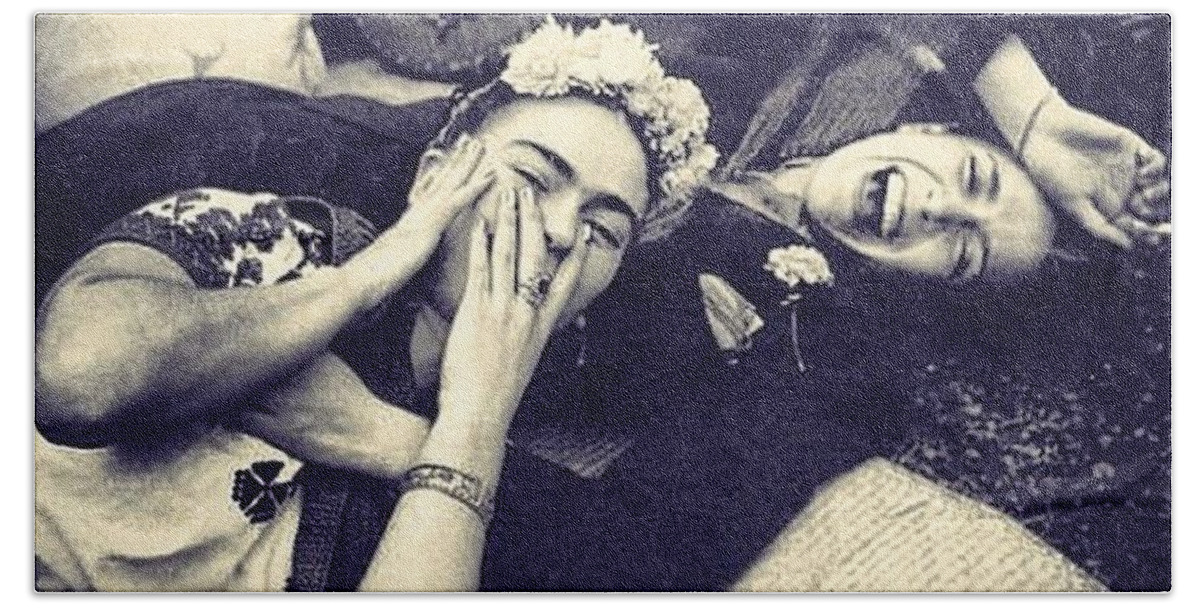 Frida Hand Towel featuring the photograph Frida Kahlo/Chavela Vargas by Fernando Lara