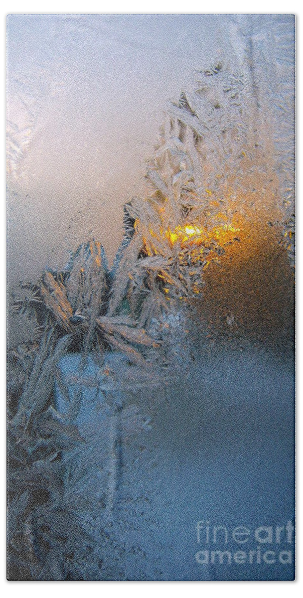 Photography Hand Towel featuring the photograph Frost Warning by Pamela Clements
