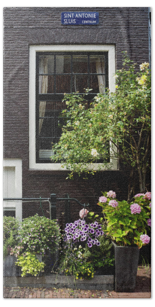 Amsterdam Hand Towel featuring the photograph Garden in the City by Rebekah Zivicki
