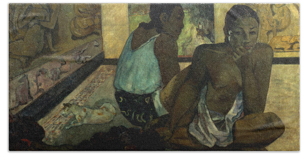 1897 Bath Towel featuring the photograph Gauguin: Te Rerioa, 1897 by Granger