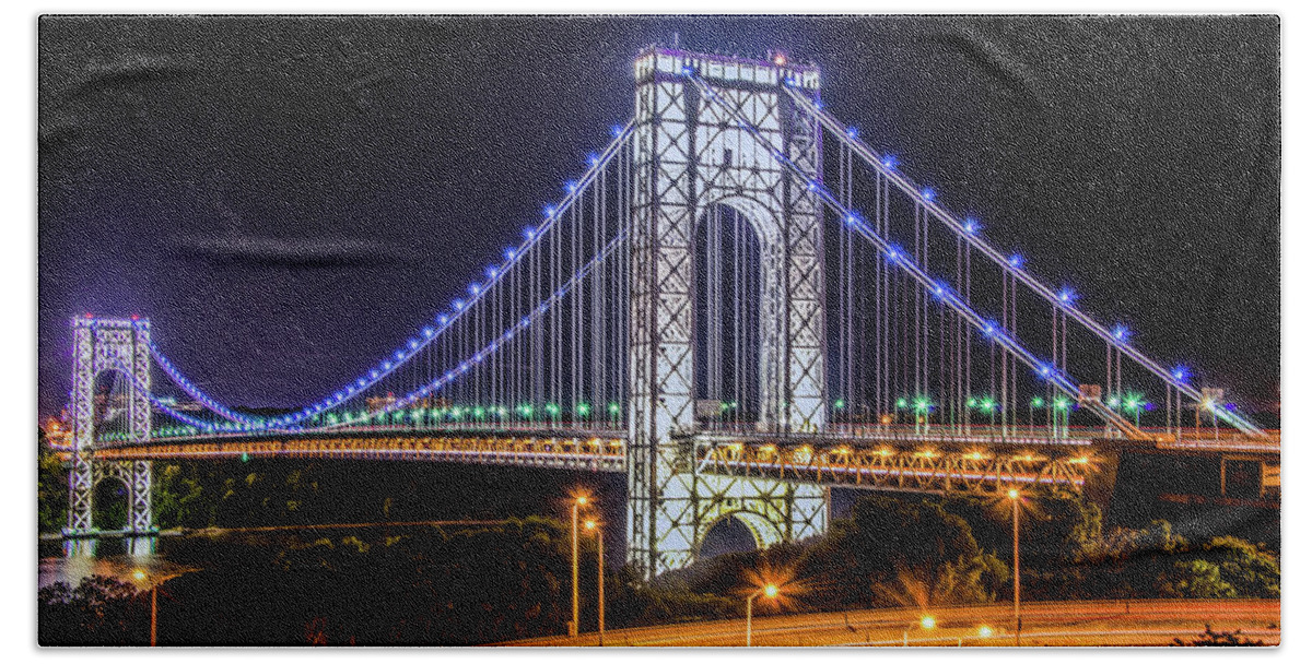 Gwb Hand Towel featuring the photograph George Washington Bridge - Memorial Day 2013 by Theodore Jones