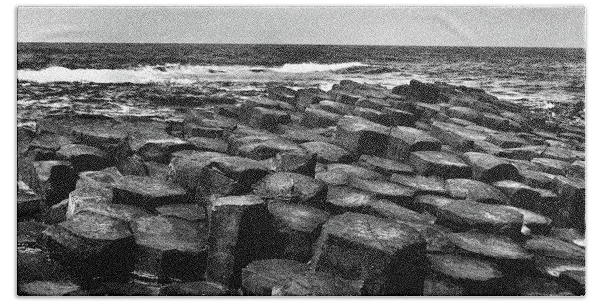 Giant's Causeway Bath Towel featuring the photograph Giant's Causeway 3 by Terence Davis